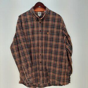 Cinch Men's XL Plaid Button-Up Shirt Rodeo Cowboy Long Sleeve Brown